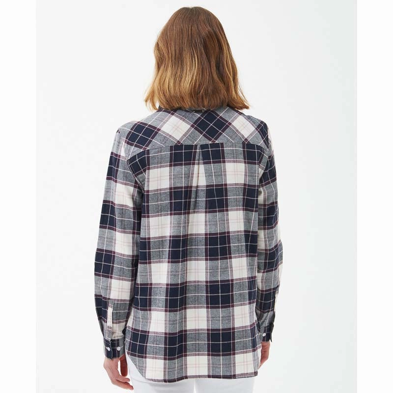Barbour Pendula Ladies Shirt - Cloud/Navy Check Flash Sale Alert Now Big Sale Today