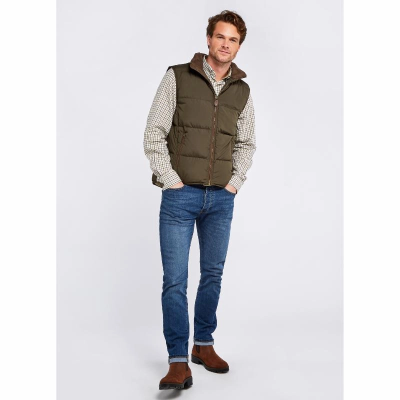 Special Offer Inside Dubarry Graystown Mens Down Gilet - Olive