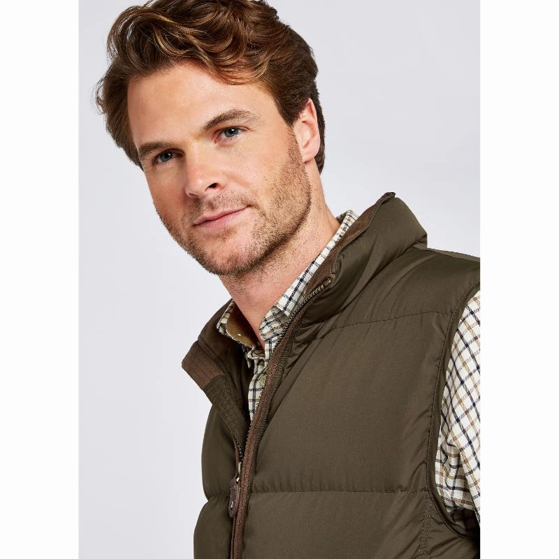 Deal Frenzy Today Dubarry Graystown Mens Down Gilet - Olive
