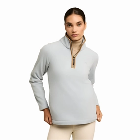 New Arrival Discount Limited Stock Alert Holland Cooper Country Ladies Fleece Quarter Zip Jumper - Pale Blue