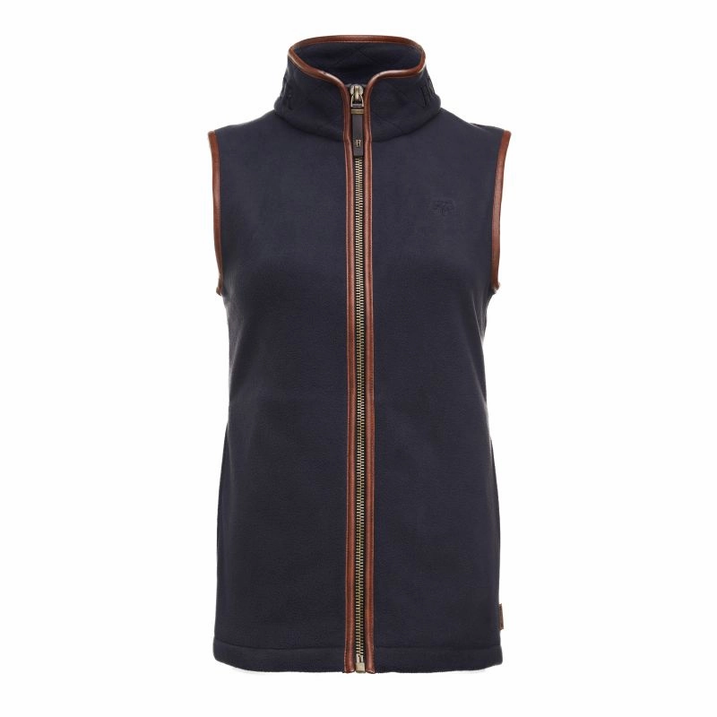 Holland Cooper Country Ladies Fleece Gilet - Ink Navy Online Exclusive Steal Flash Sale Now