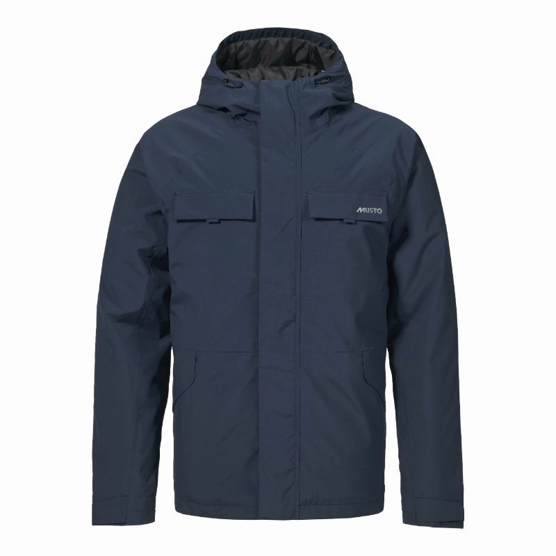 Shop Save Today Sale Ending Soon Musto Insulated Mens Primaloft Rain Jacket - Navy