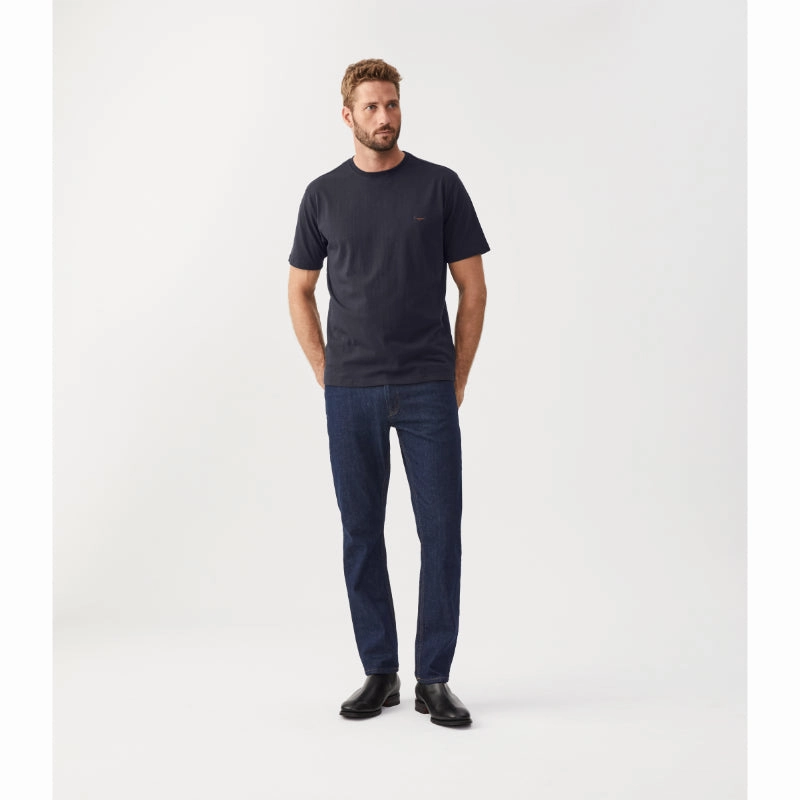 R.M.Williams Parson Mens T-Shirt - Navy Unmissable Deal Today Limited Edition Offer