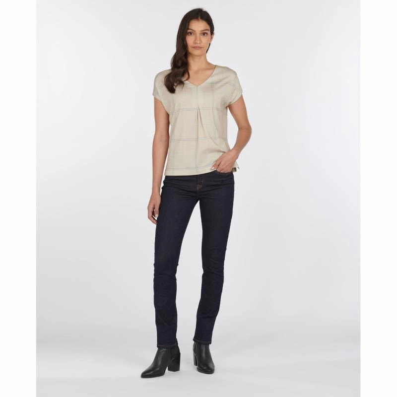 Barbour Lothian Ladies Top - Mist Tartan Clearance Steal Today