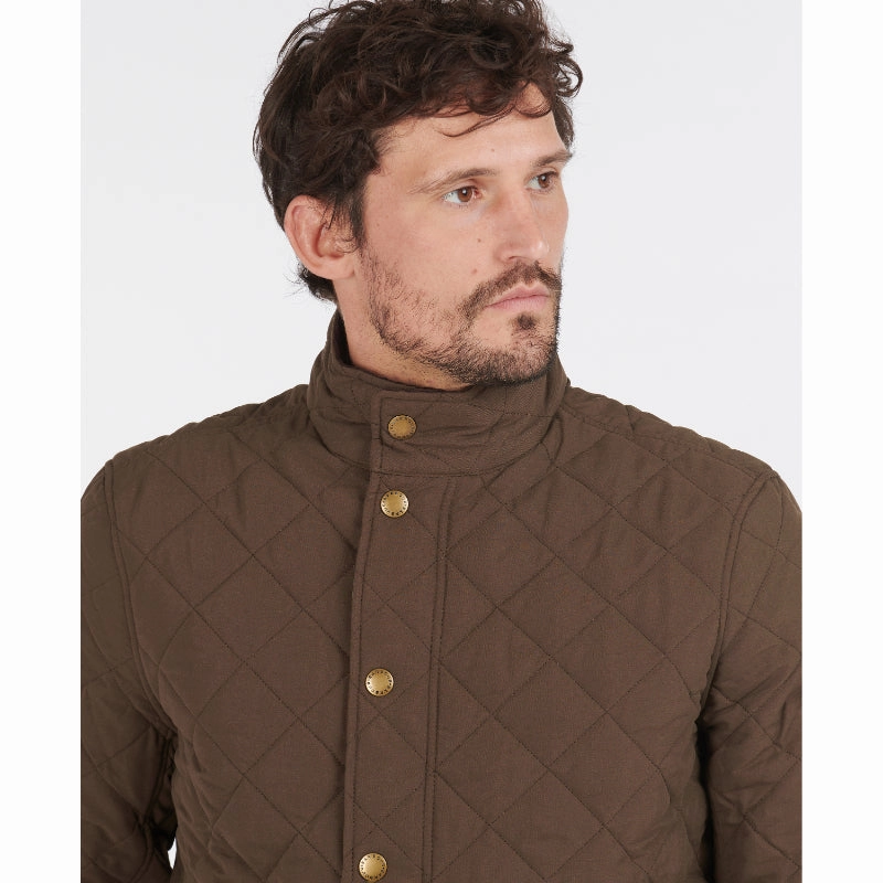 Barbour Shoveler Mens Quilted Jacket - Dark Olive Shop Hot Deals
