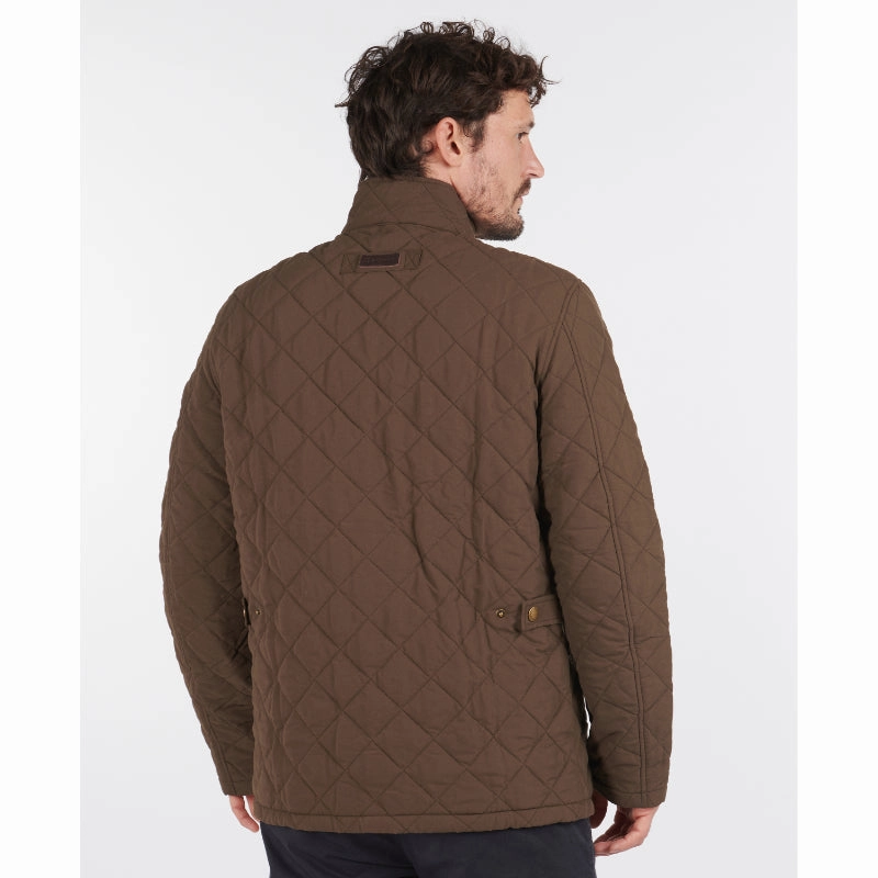 Barbour Shoveler Mens Quilted Jacket - Dark Olive Shop Smart Deals GiftWorthy Sale