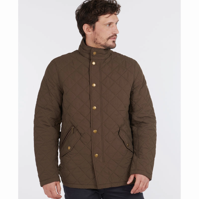 Barbour Shoveler Mens Quilted Jacket - Dark Olive Limited Stock Alert