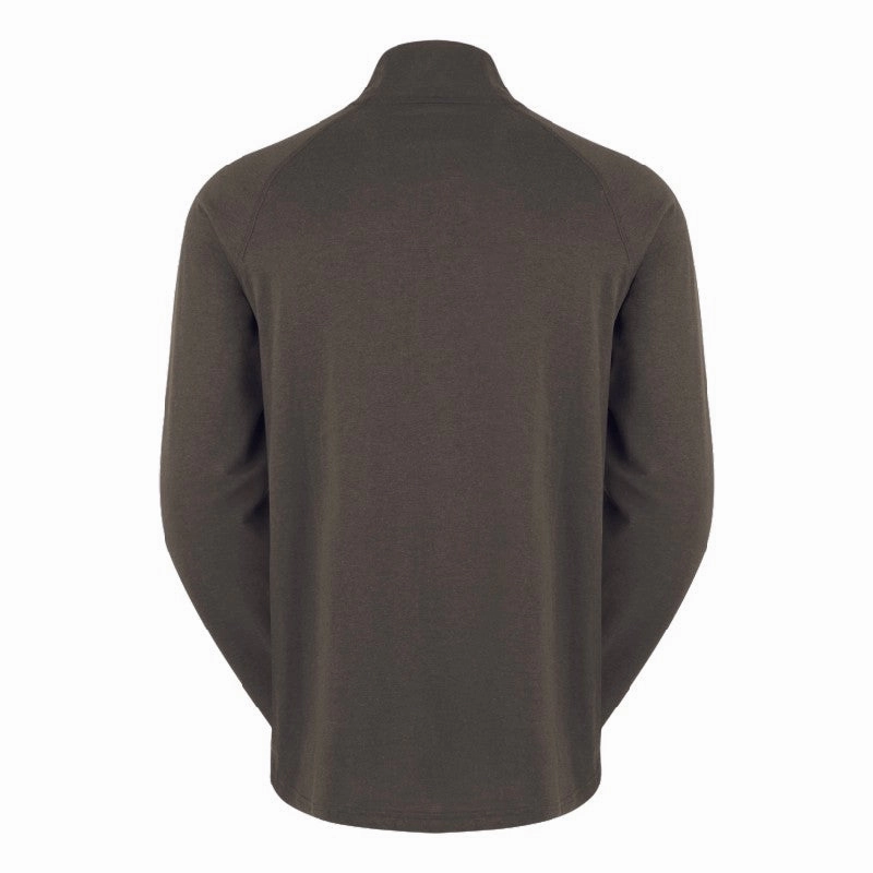 Ridgeline Baseline 1/4 Zip Pull On Mens Top - Light Bark Marl MustHave Gift Ideas Hot Offer Frenzy