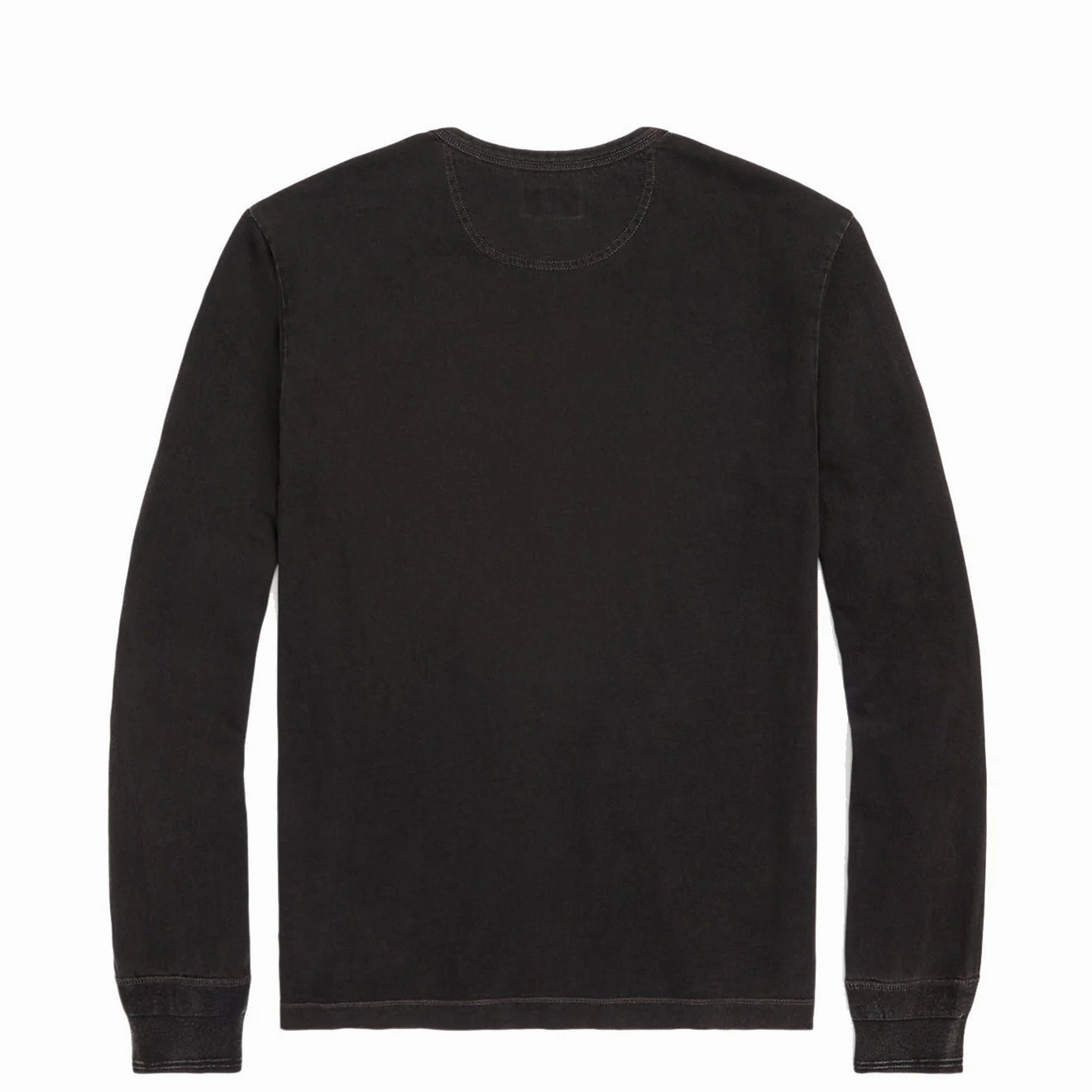 Rrl By Ralph Lauren Indigo Jersey Henley Shirt Sulphur Black Exclusive Hot Pick Todays Special Savings