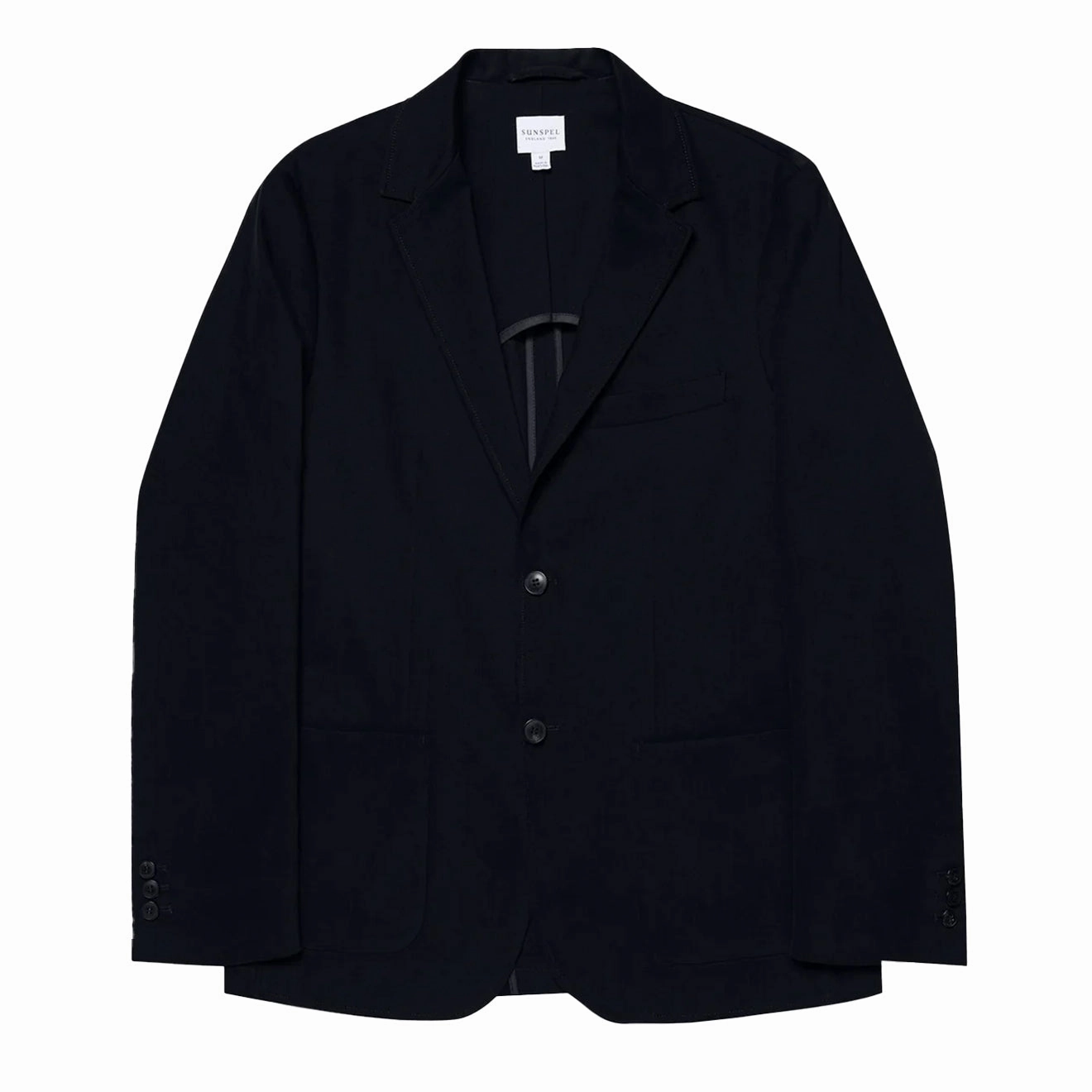 Sunspel Brushed Cotton Blazer Navy Hot Clearance Now