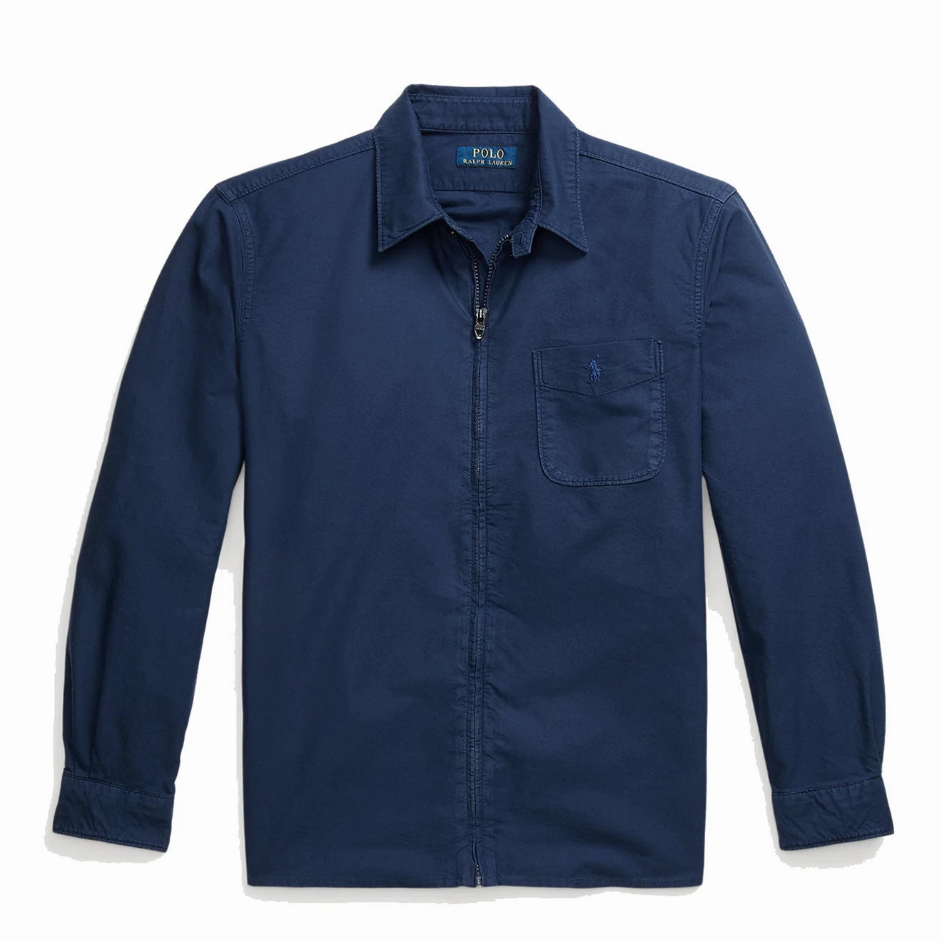 Polo Ralph Lauren Garment-Dyed Oxford Overshirt Spring Navy Mega Discount Event Todays Best Deal