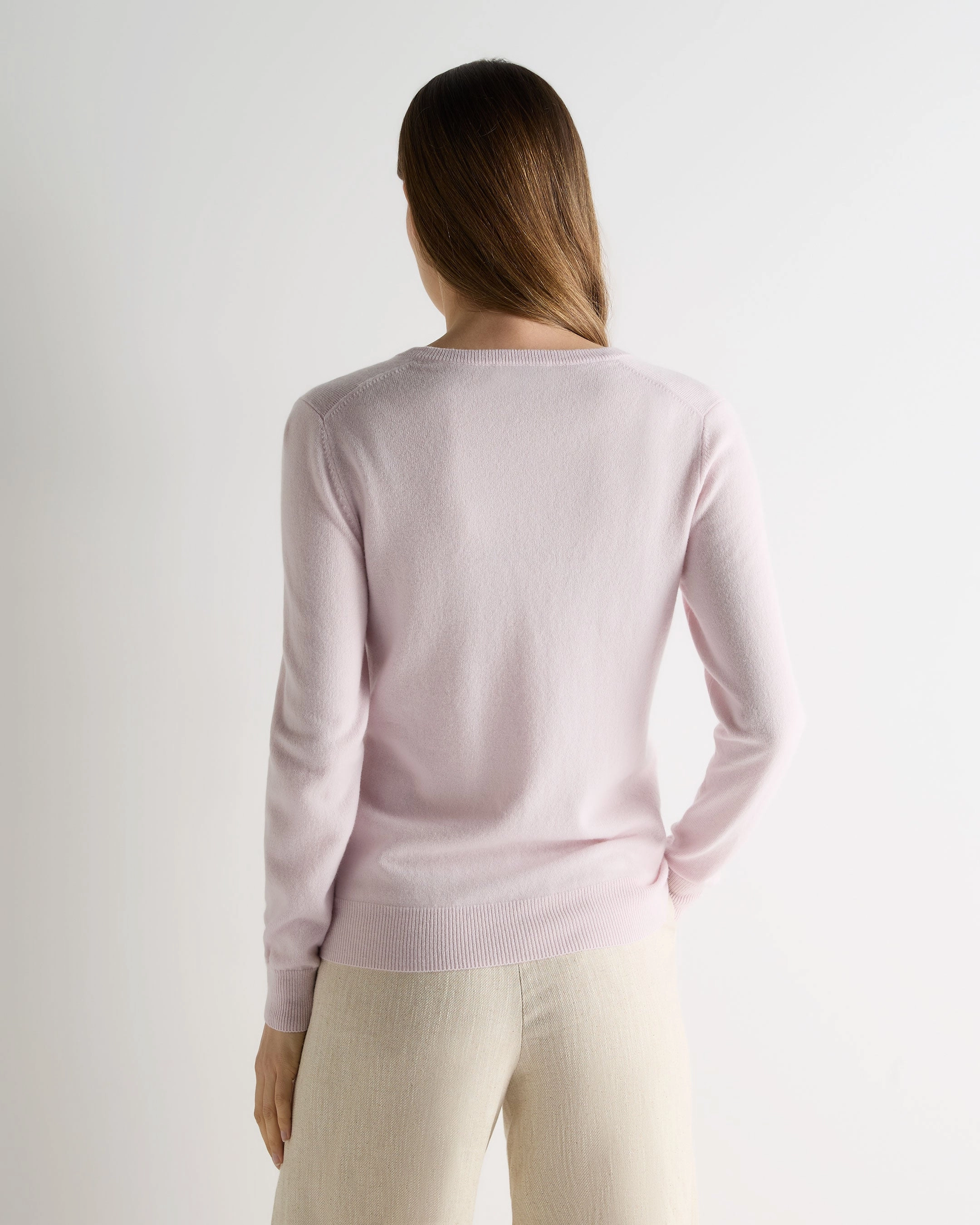 Trending Hot Picks Instant Discount Women'S Phoebe V Neck Cashmere Jumper Chalk Pink