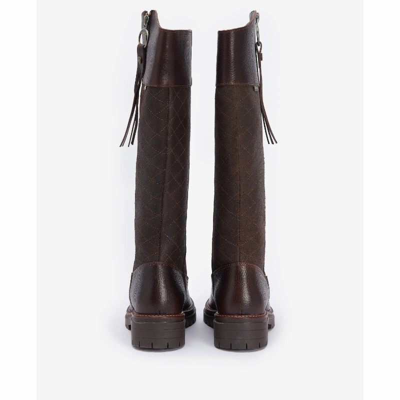 Todays Hot Savings Barbour Ingrid Tall Ladies Boot - Dark Brown