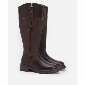 Dont Miss Hot Deals Barbour Ingrid Tall Ladies Boot - Dark Brown
