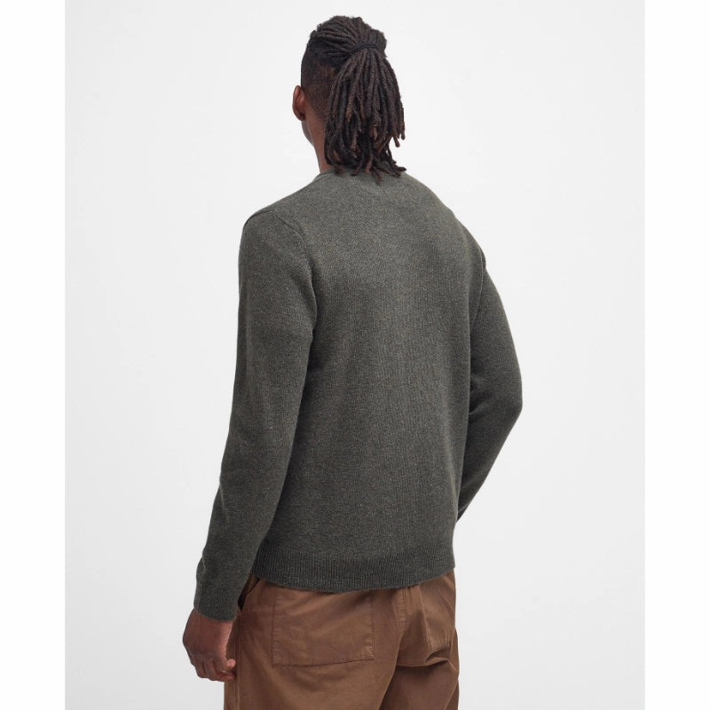 Shop Grab Savings Hot Offer Inside Barbour Nelson Essential Lambswool V Neck Mens Jumper - Seaweed