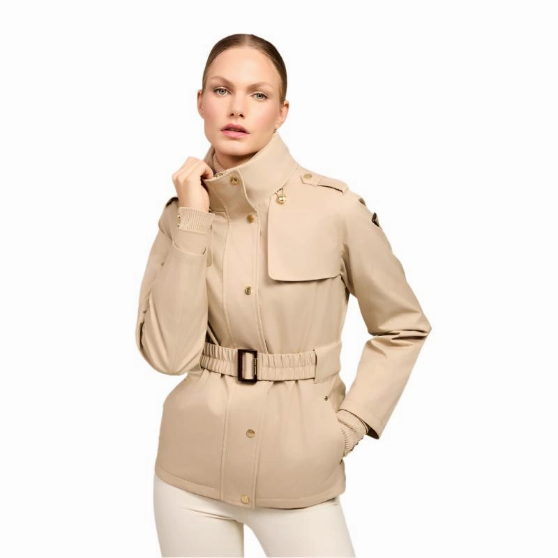 Holland Cooper Rosedale Ladies Waterproof Jacket - Stone Instant Discount