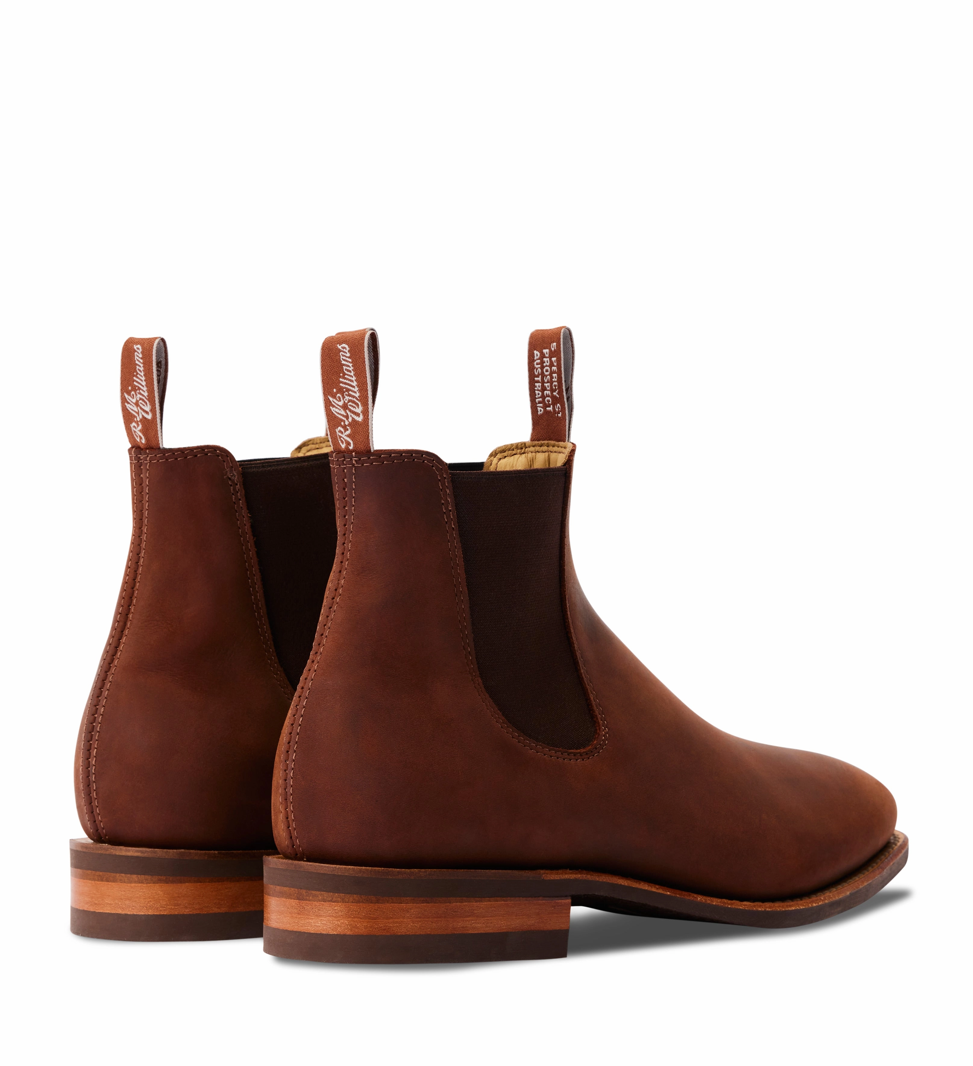 R.M.Williams Distressed Comfort Craftsman Mens Boots - Bark Clearance Blowout