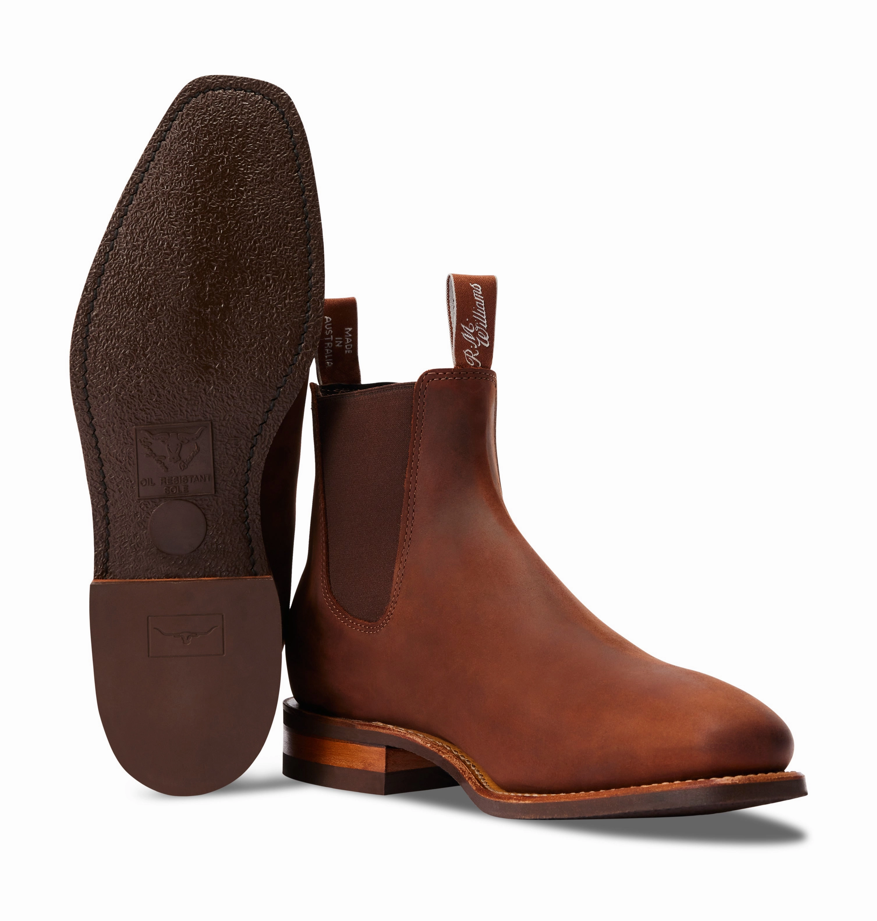 Price Drop Frenzy R.M.Williams Distressed Comfort Craftsman Mens Boots - Bark