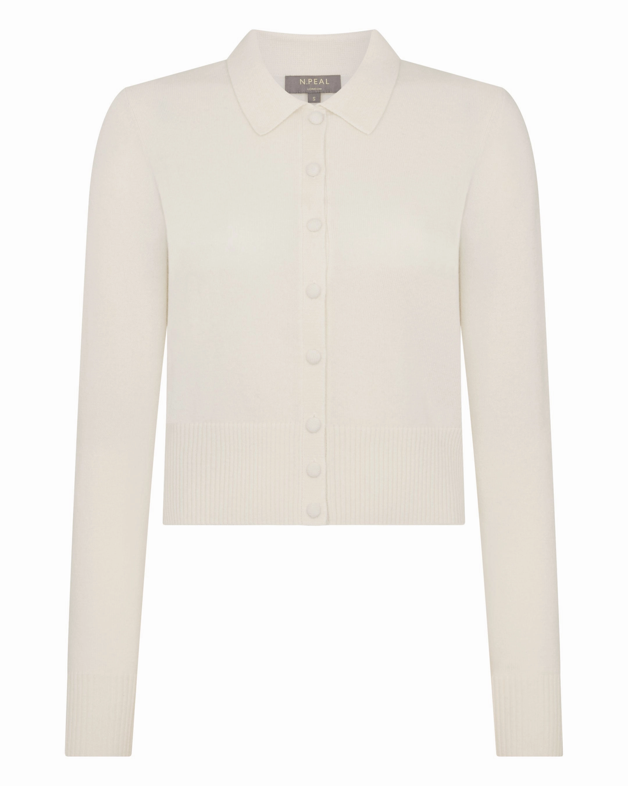 Instant Savings Deal Hot Clearance Now Women'S Thea Collared Cashmere Cardigan New Ivory White