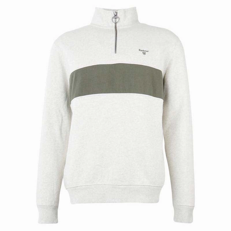 Limited Edition Offer Hot Deal Alert Barbour Bromfield Half Zip Mens Sweatshirt - Ecru Marl