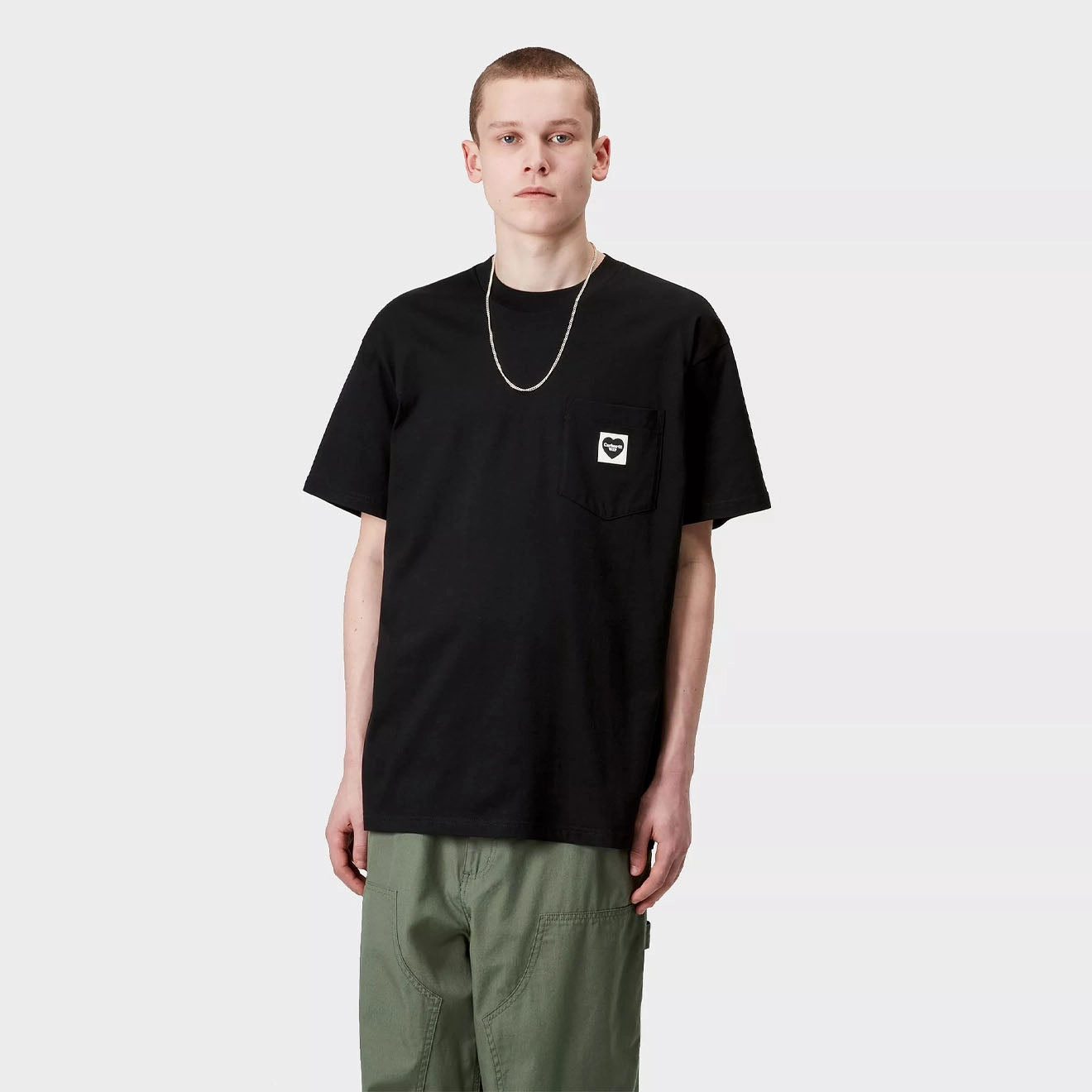 Carhartt Wip S/S Pocket Heart T-Shirt Black / Black Dont Miss Hot Deals Best Seller Deal