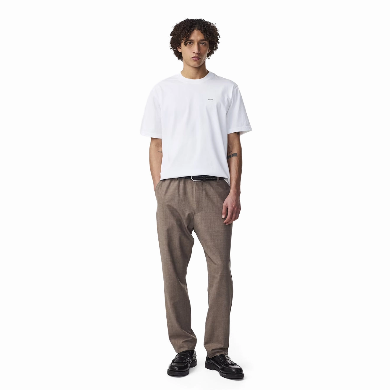 Nn07 Adam Casual Logo Pima T-Shirt White Grab Your Deal Today Dont Miss Todays Deal