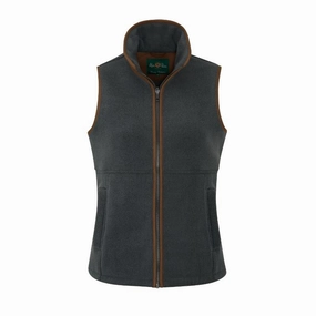 Alan Paine Aylsham Ladies Fleece Waistcoat - Gun Metal Weekend Flash Offer Exclusive Online Offer
