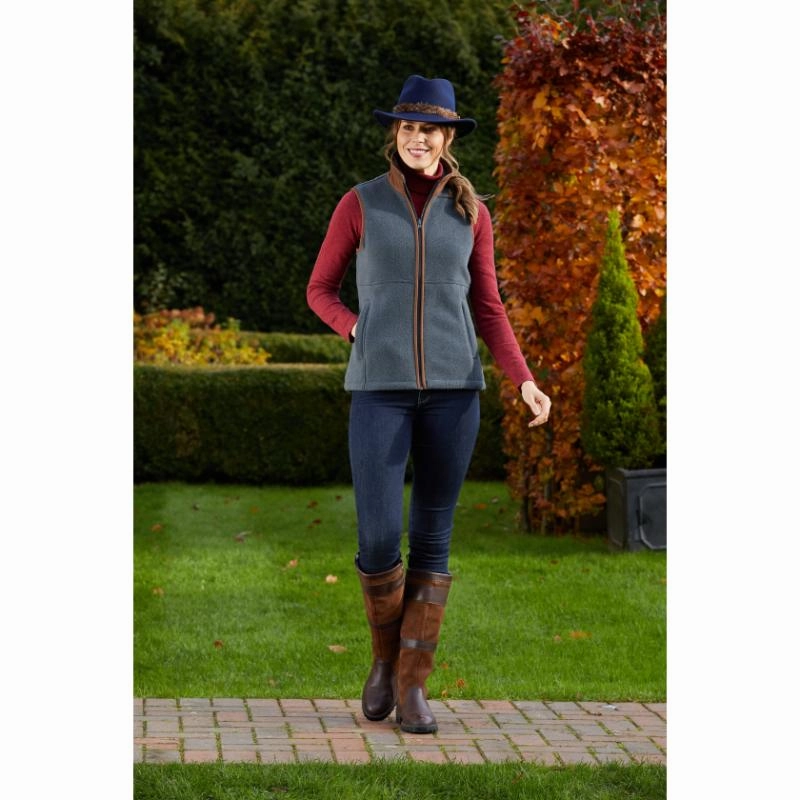 Alan Paine Aylsham Ladies Fleece Waistcoat - Gun Metal Hot Offer Inside