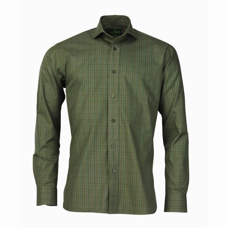 Best Deal Alert Today Only Hot Sale Laksen Tattersall Mens Sporting Shirt - Dusty Green/Red/Storm Sky