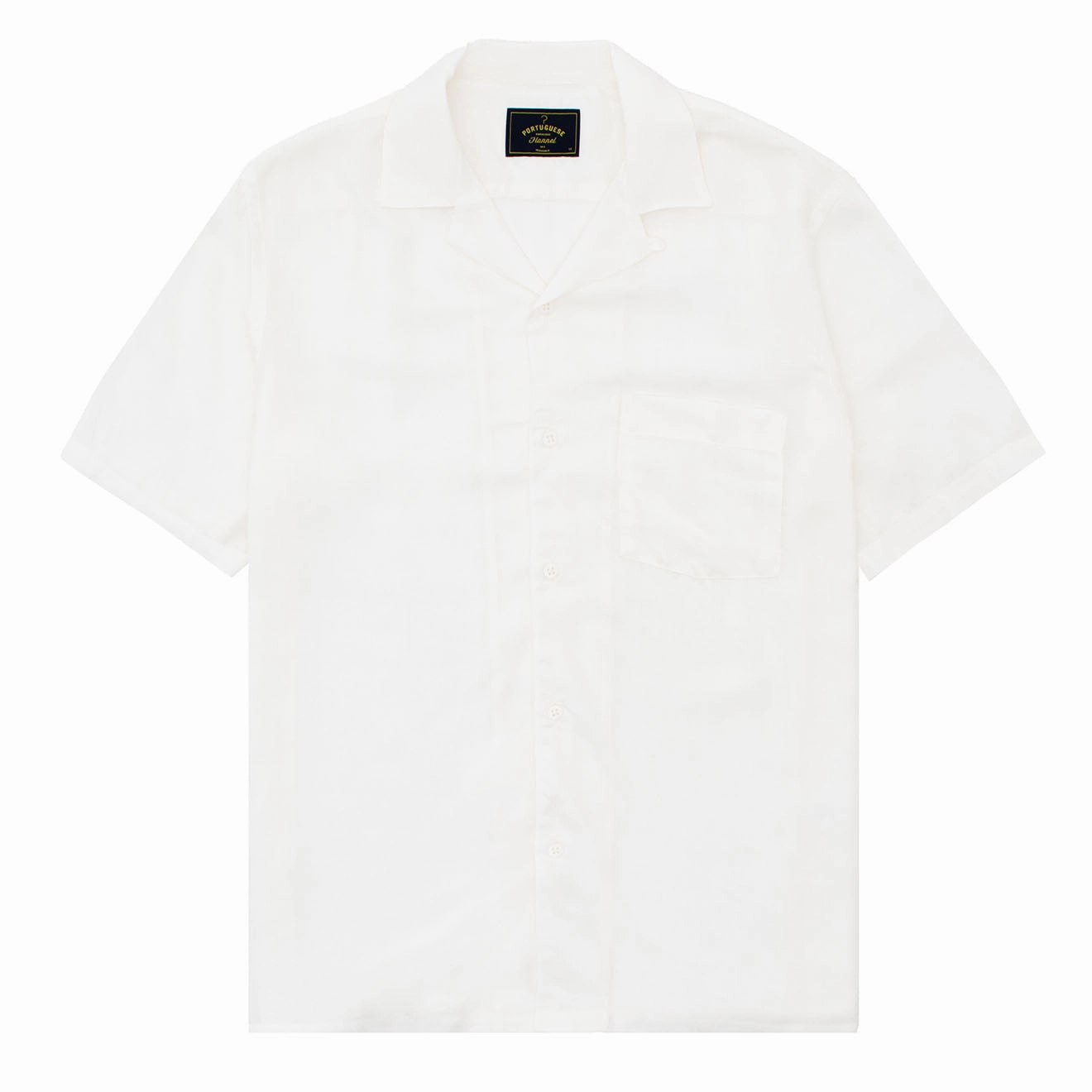 Instant Discount Hot Pick Deal Portuguese Flannel S/S Camp Shirt Modal Jacquard Palm Tree White