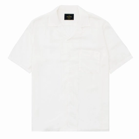 Portuguese Flannel S/S Camp Shirt Modal Jacquard Palm Tree White Flash Offer Today Exclusive Online Discount