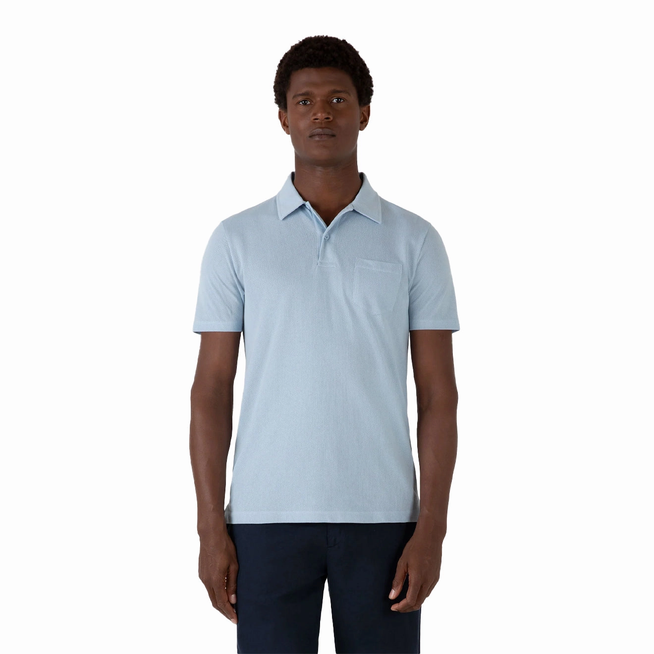 Instant Savings Inside Shop Smart Save Sunspel Riviera Polo Shirt Blue Mist