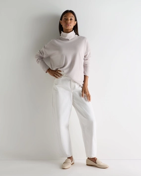Flash Deal Alert Daily Clearance Deal Women'S Victoria Turtle Neck Cashmere Jumper Snow Grey