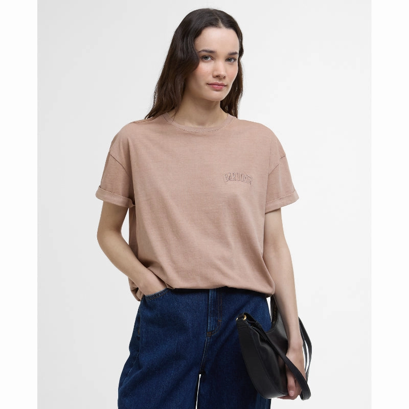 Shop Grab Offer Barbour Sandgate Ladies T-Shirt - Praline