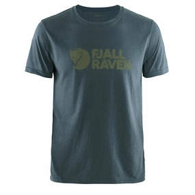 Fjallraven Logo T-Shirt Navy Best Deal Online Instant Savings Inside