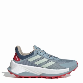 Instant Savings Deal Online Deal Frenzy Adidas Terrex Soulstride Ultra Trail Running Shoes Magic Grey / Linen Green / Pure Ruby