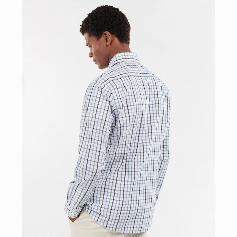 Barbour Eldon Tailored Fit Mens Shirt - Green Hot Item Clearance Trending Savings Now