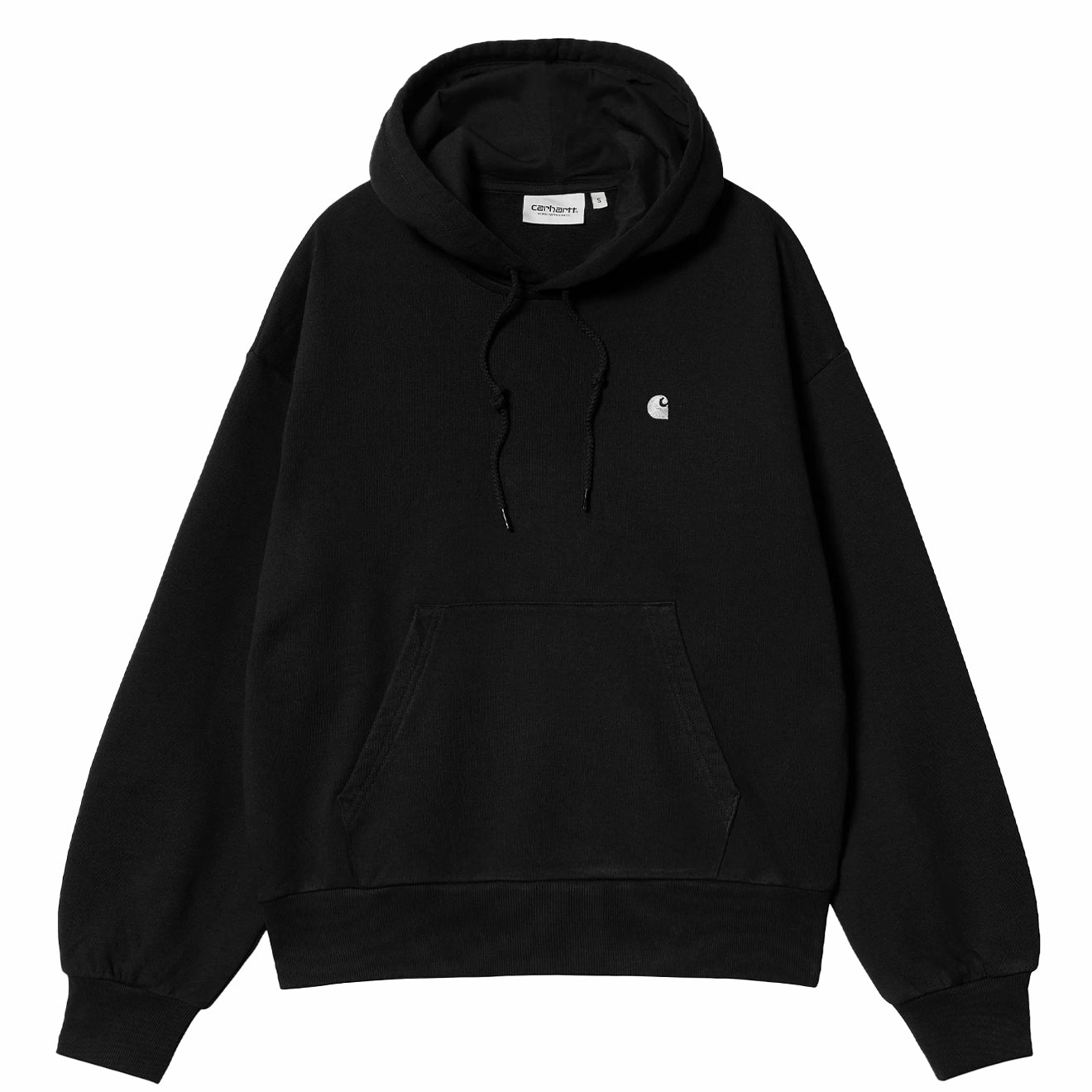 Limited Time Offer Carhartt Wip Womens Hooded Casey Sweatshirt Black / Silver