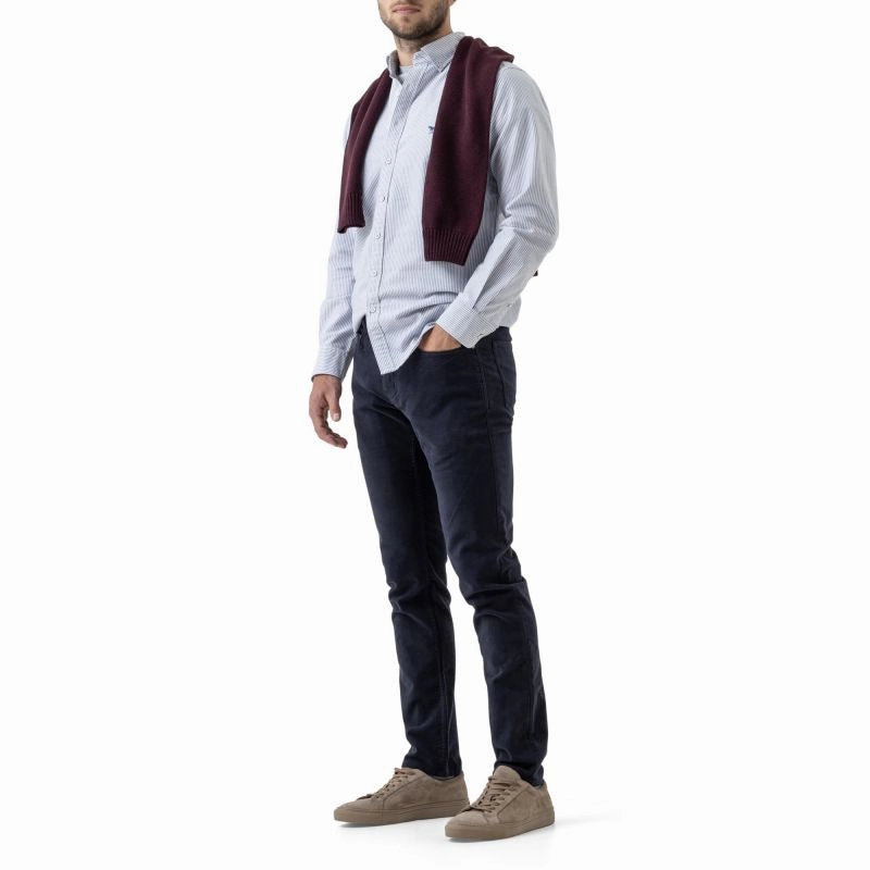 Rodd & Gunn Gunn Oxford Stripe Mens Sports Fit Shirt - Royal Clearance Alert Now Special Steal Event