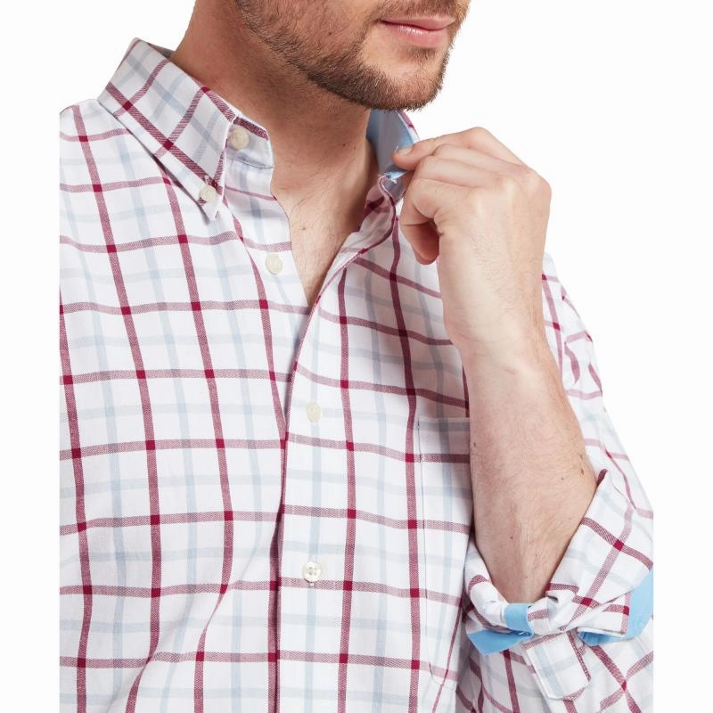 Schoffel Brancaster Classic Mens Shirt - Mountain Blue Check Mega Discount Event Steal Todays Offer