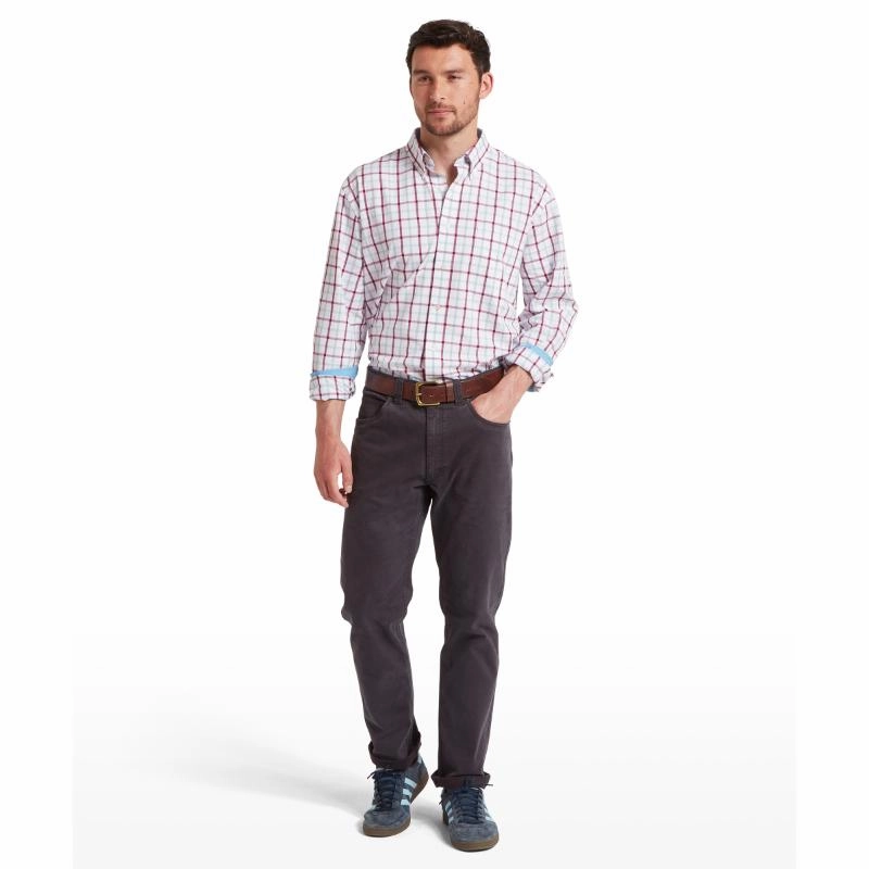 Sale Ending Soon Schoffel Brancaster Classic Mens Shirt - Mountain Blue Check