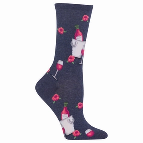Daily Deal Frenzy Women'S Rose Wine Crew Sock