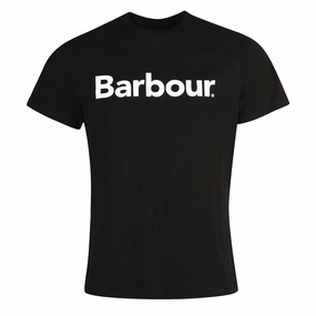 Barbour Logo T-Shirt Black Weekend Flash Offer