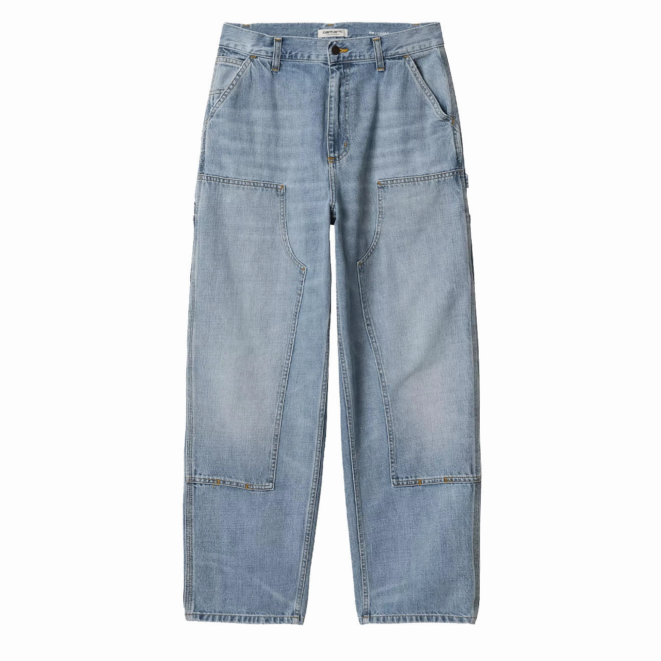 Special Price Today Carhartt Wip Womens Brandon Double Knee Pant Blue Burst Washed