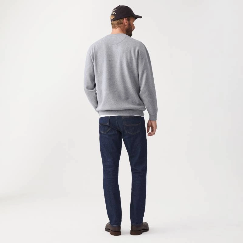 Mega Savings Now Limited Stock Deals R.M.Williams Script Crew Neck Mens Sweater - Grey/Blue