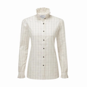 Schoffel Sheringham Ladies Cotton Shirt - Cobblestone Tattersall Hot Savings Alert