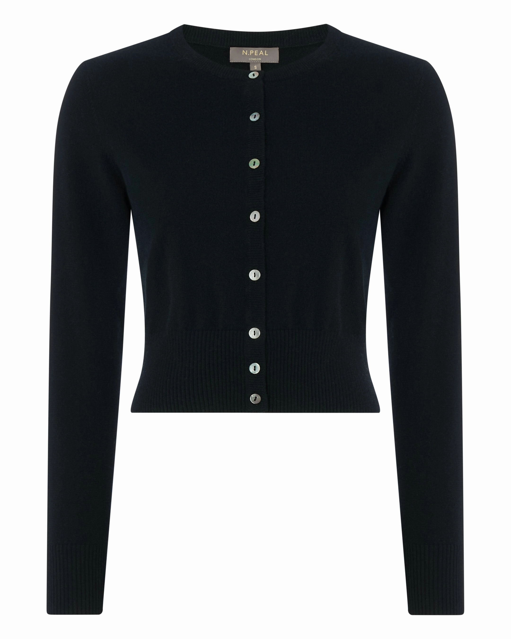 Special Deals Online Trending Today Steal Women'S Ivy Cropped Cashmere Cardigan Black