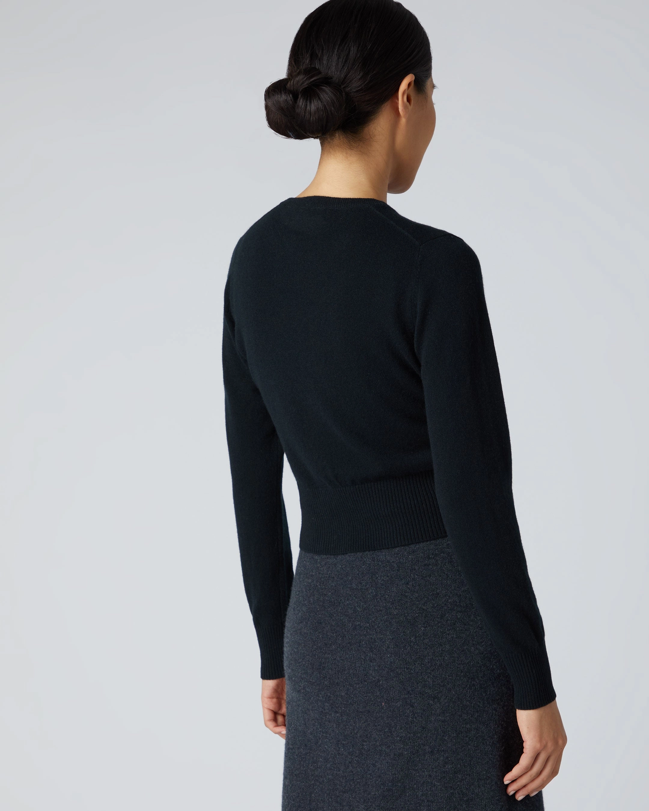 Clearance Blowout Todays Hot Pick Women'S Ivy Cropped Cashmere Cardigan Black