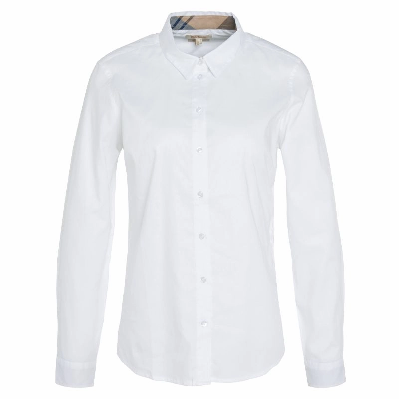 Hot Picks Today Barbour Derwent Ladies Shirt - White/Primrose Hessian