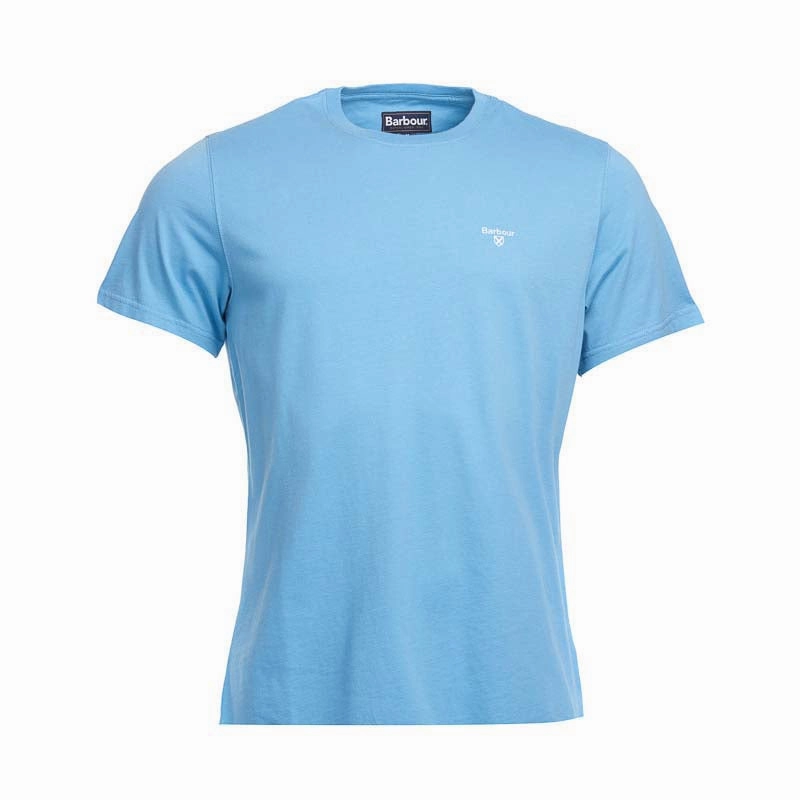 Deal of the Day Flash Discount Today Barbour Essential Sports Mens T-Shirt - Blue